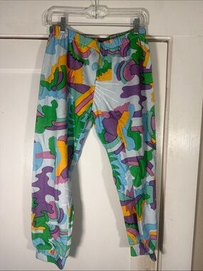 Paom Vibrant Multicolor Abstract Jogger Pants